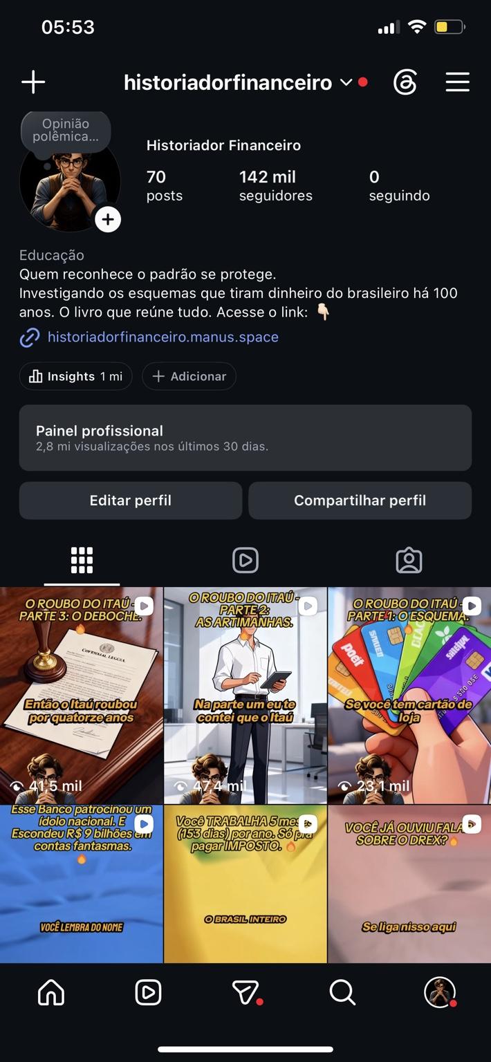Conta Instagram de Motivação, Luxo e Empreendedorismo com 144K+ Seguidores | Alto Engajamento - Preview 7