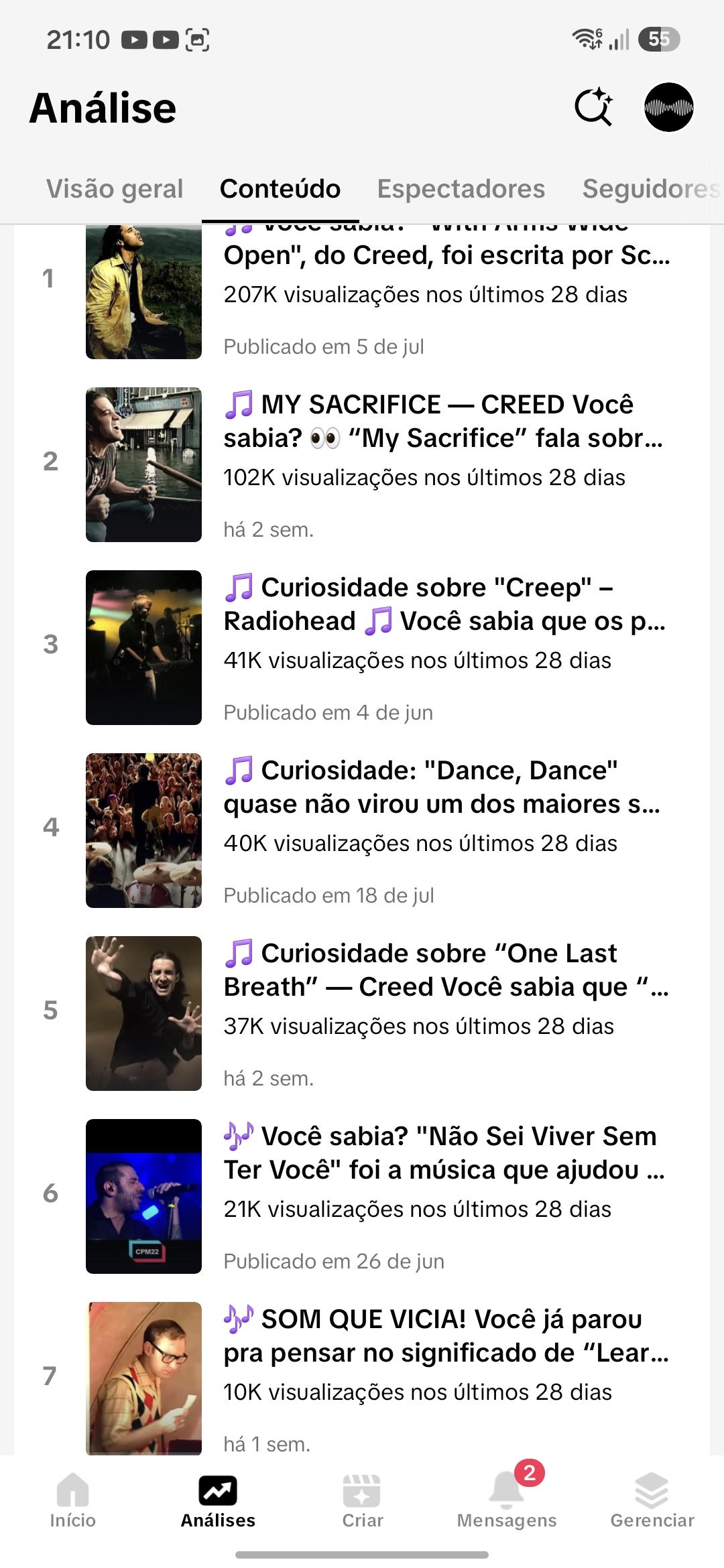 Conta Tiktok de Músicas com 10K+ Seguidores | Alto Engajamento - Preview 6