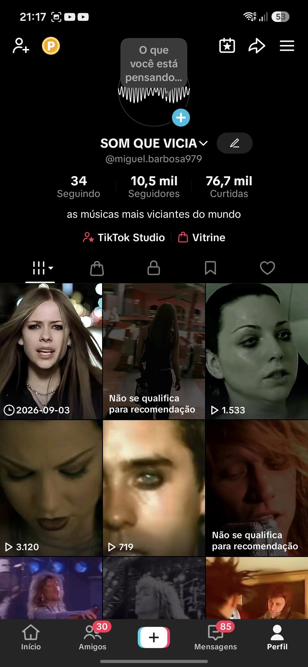 Conta Tiktok de Músicas com 10K+ Seguidores | Alto Engajamento - Preview 11