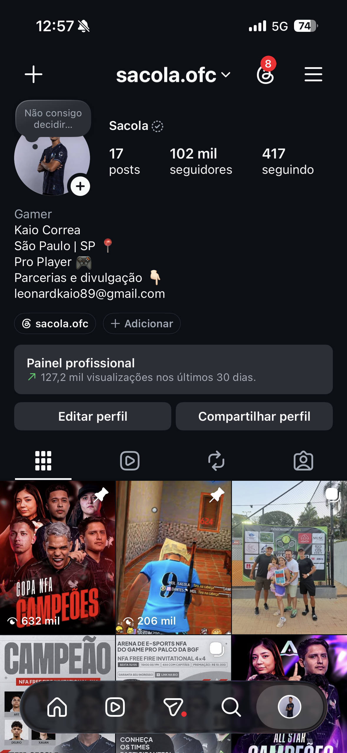Conta Instagram de Entretenimento com 102K+ Seguidores | Alto Engajamento - Preview 1