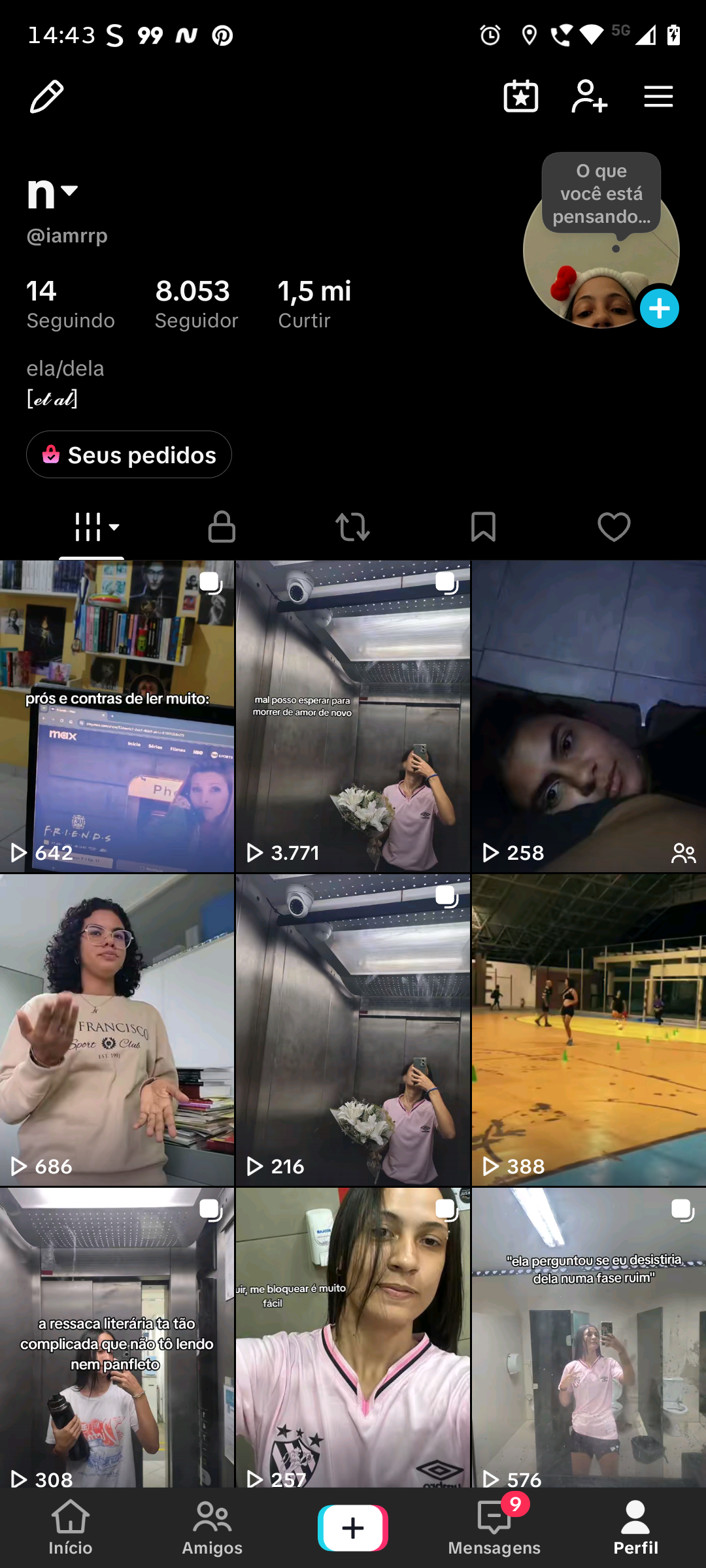 Conta Tiktok de Entretenimento com 8K+ Seguidores | Alto Engajamento - Preview 1