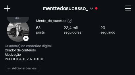 Conta Instagram de Motivação, Luxo e Empreendedorismo com 22K+ Seguidores | Alto Engajamento - Imagem Principal