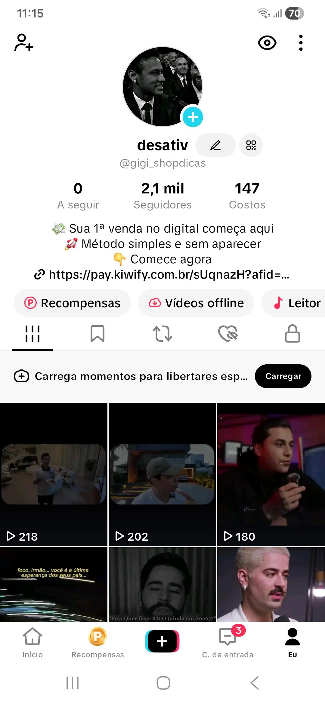 Conta Tiktok de Entretenimento com 2K+ Seguidores - Preview 1
