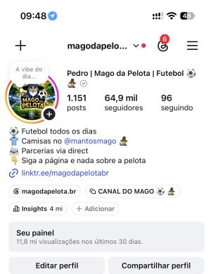 Conta Instagram de Entretenimento com 64K+ Seguidores - Monetizada | Muito Ativa