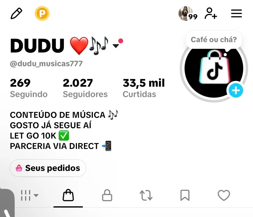 Conta Tiktok de Outros com 2K+ Seguidores | Alto Engajamento - Imagem Principal