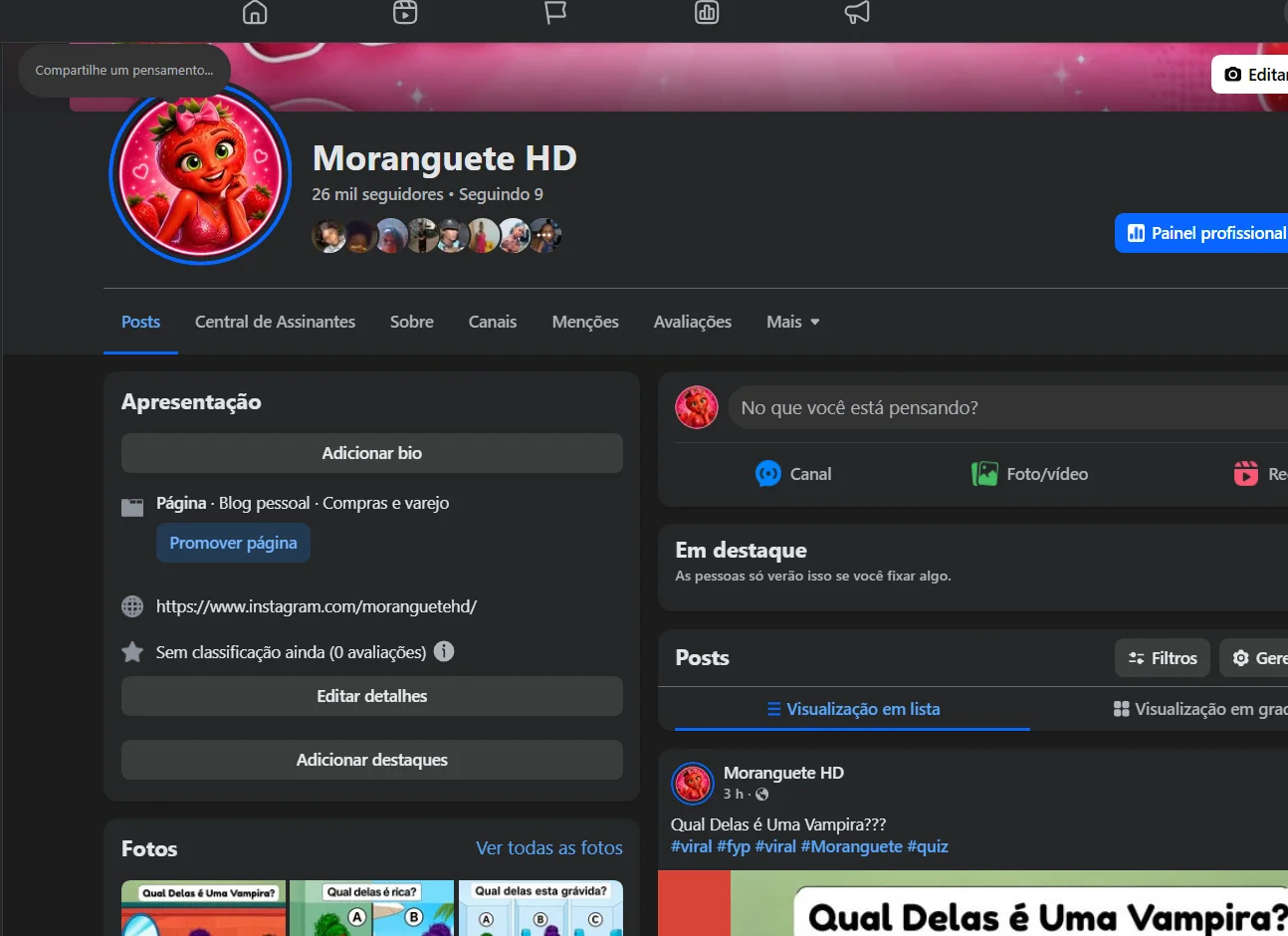 Conta Facebook de Outros com 10K+ Seguidores | Alto Engajamento • Muito Ativa - Imagem Principal