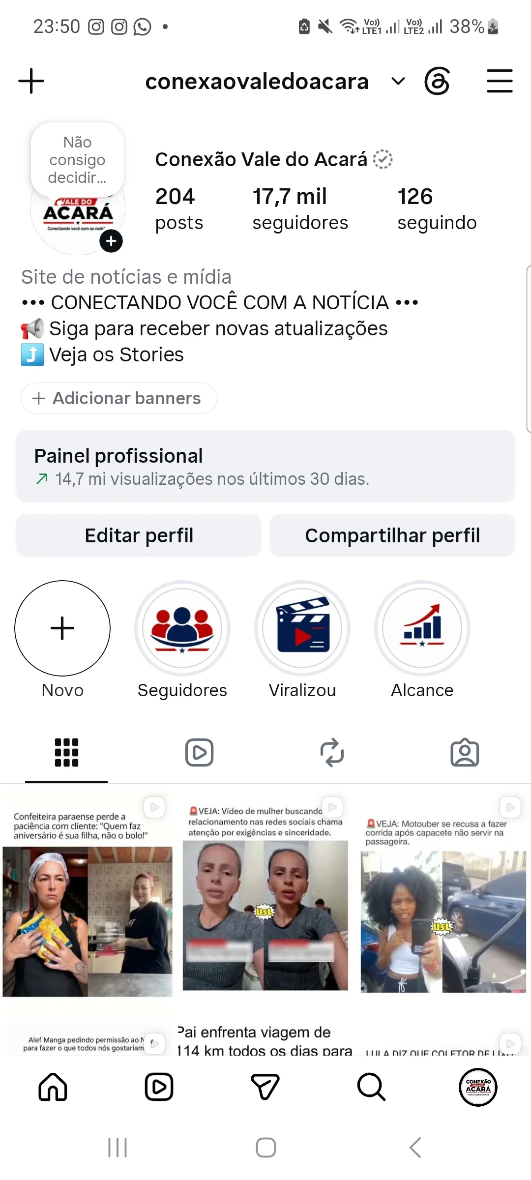 Conta Instagram de Outros com 17K+ Seguidores | Alto Engajamento • Muito Ativa - Imagem Principal