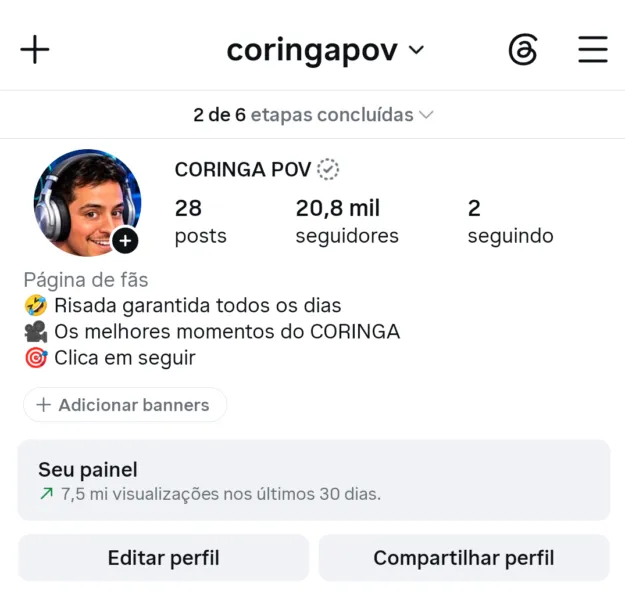 Conta Instagram de Humor com 21K+ Seguidores | Alto Engajamento • Muito Ativa - Imagem Principal