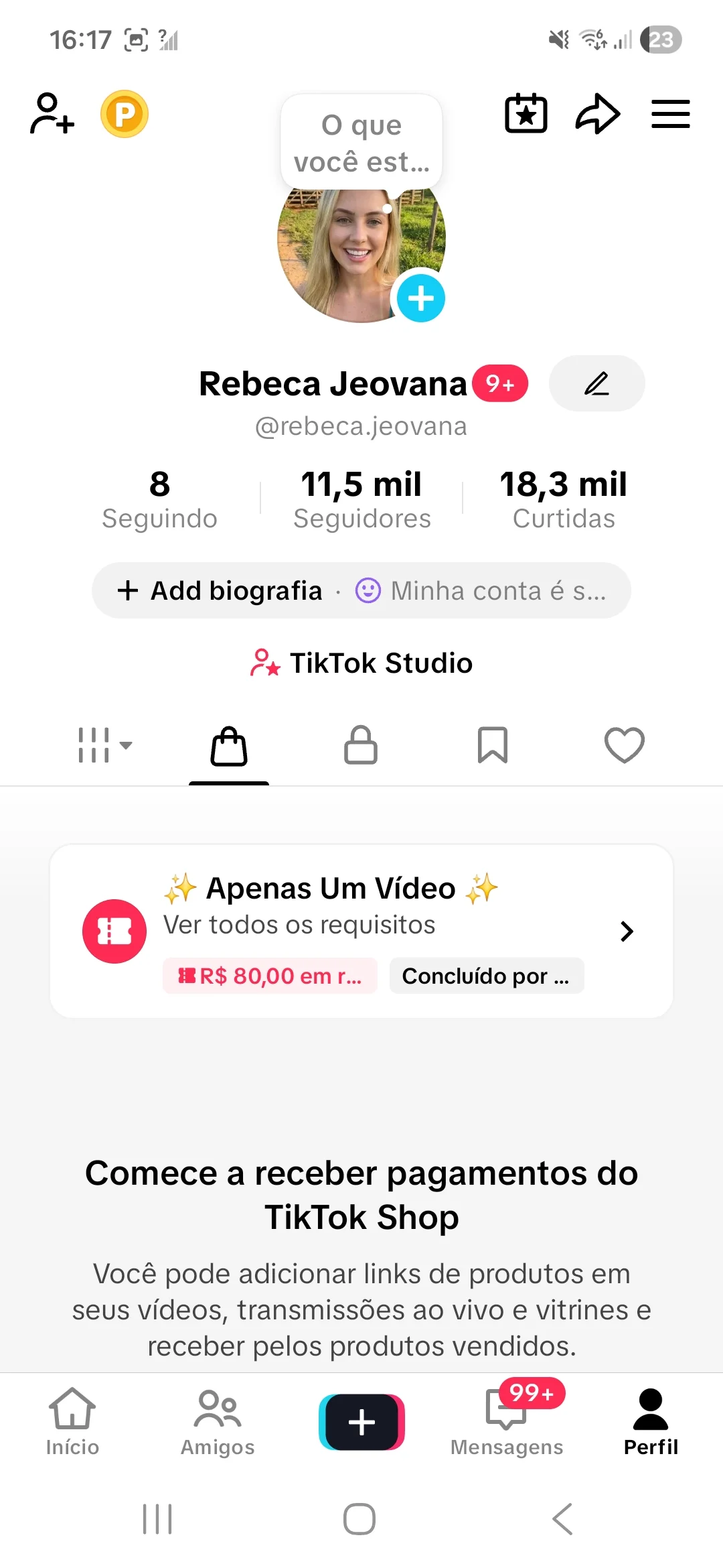 Conta Tiktok de Outros com 22K+ Seguidores | Alto Engajamento • Muito Ativa - Imagem Principal