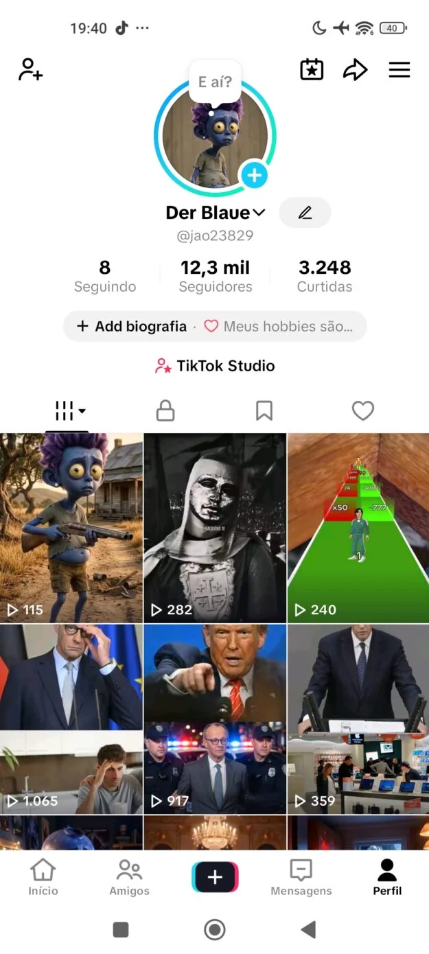 Conta Tiktok de Outros com 12K+ Seguidores - Monetizada | Alto Engajamento • Muito Ativa - Imagem Principal