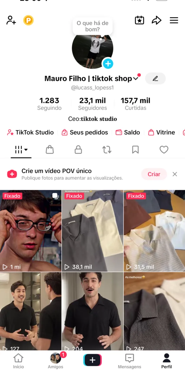 Conta Tiktok de Outros com 23K+ Seguidores | Alto Engajamento • Muito Ativa - Imagem Principal