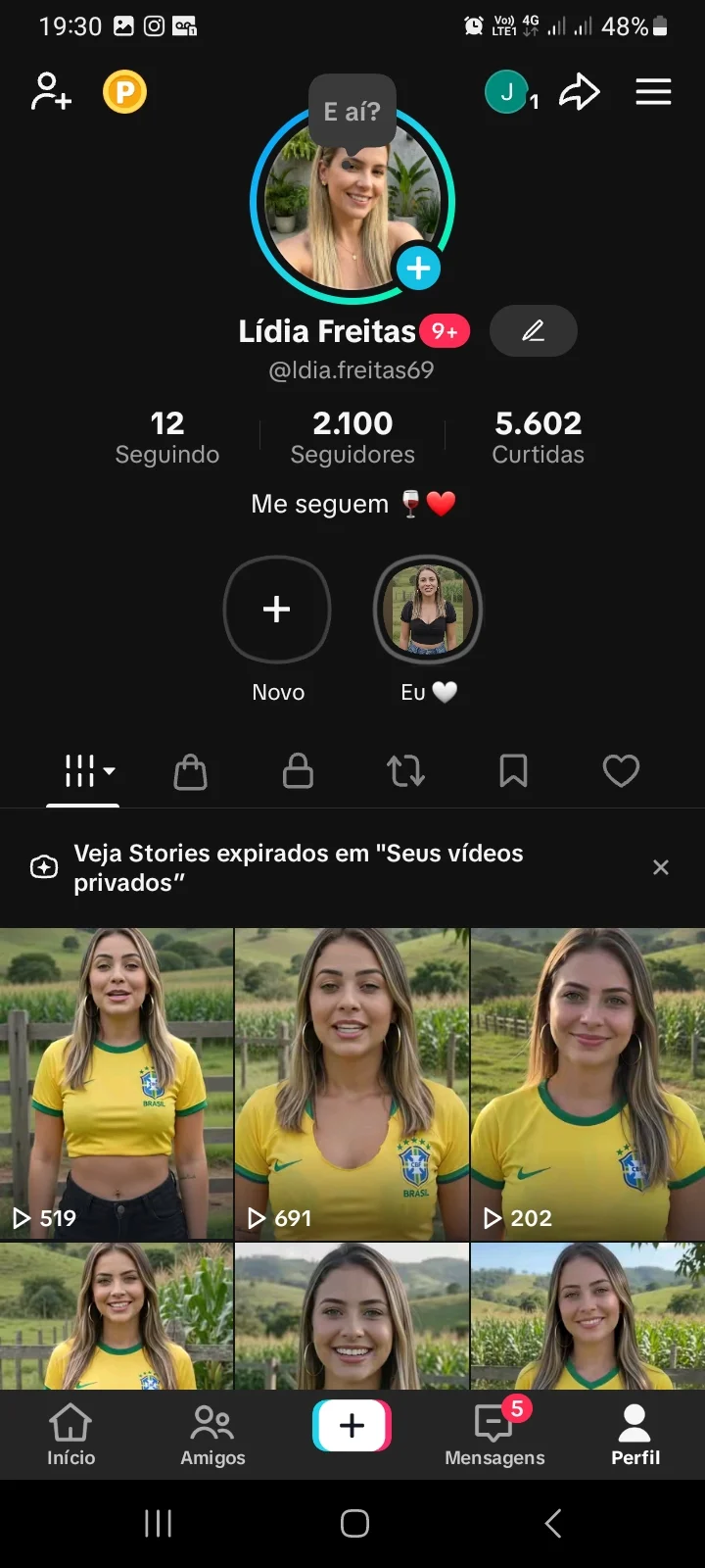 Conta Tiktok de Outros com 2K+ Seguidores | Alto Engajamento • Muito Ativa - Imagem Principal