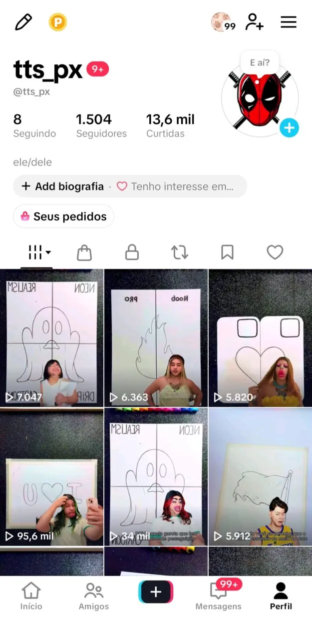 Conta Tiktok de Humor com 1K+ Seguidores | Alto Engajamento • Muito Ativa - Imagem Principal