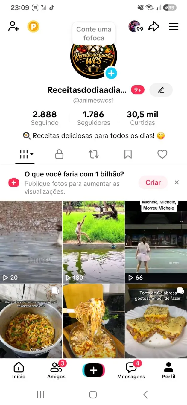 Conta Tiktok de Outros com 1K+ Seguidores | Alto Engajamento - Imagem Principal