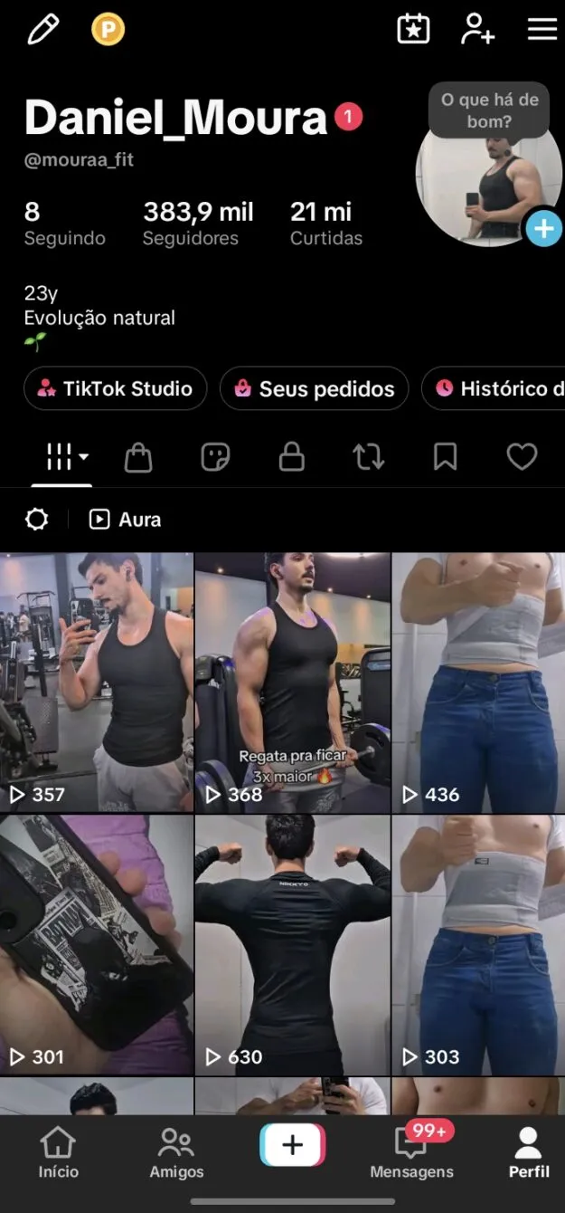 Conta Tiktok de Outros com 383K+ Seguidores - Monetizada | Alto Engajamento • Muito Ativa - Imagem Principal