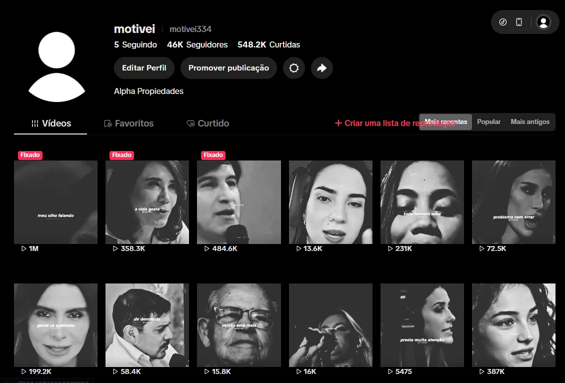 Conta Tiktok de Motivação, Luxo e Empreendedorismo com 46K+ Seguidores | Alto Engajamento • Muito Ativa - Imagem Principal