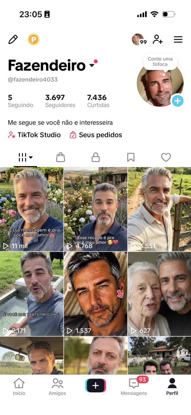 Conta Tiktok de Outros com 3K+ Seguidores | Alto Engajamento • Muito Ativa - Imagem Principal