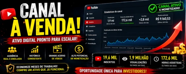 Conta YouTube de Humor com 19K+ Inscritos | Alto Engajamento • Muito Ativa - Imagem Principal