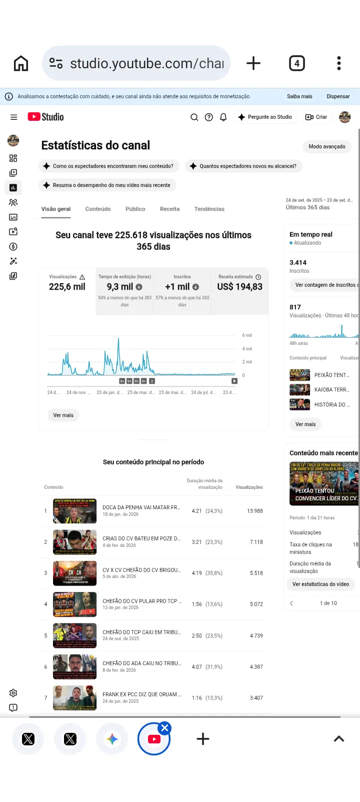 Conta YouTube de Outros com 3K+ Inscritos | Alto Engajamento - Imagem Principal