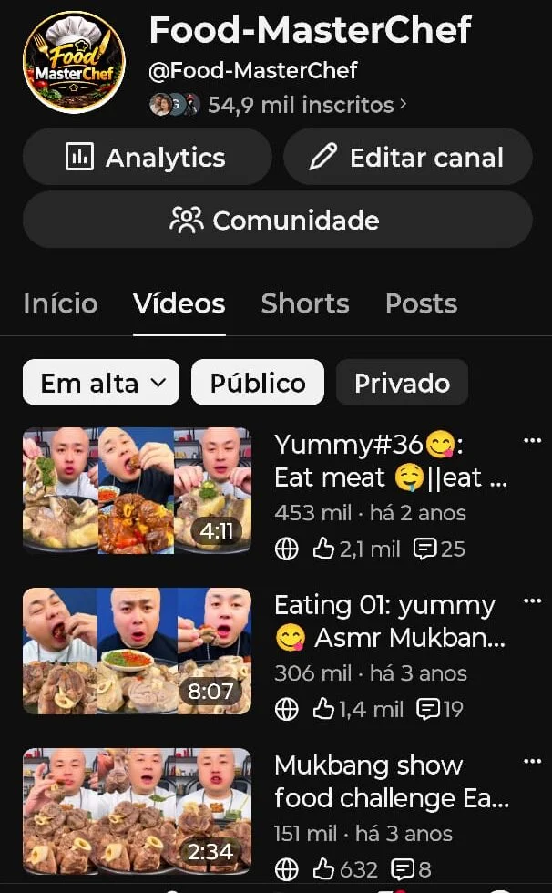 Conta YouTube de Outros com 54K+ Inscritos | Alto Engajamento • Muito Ativa - Imagem Principal
