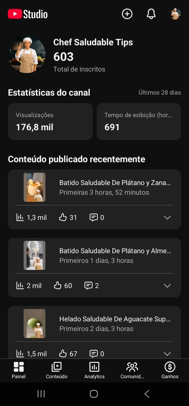 Conta YouTube de Medicina e Saúde com 603 Inscritos | Alto Engajamento - Imagem Principal