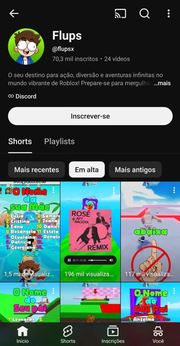 Conta YouTube de Jogos e Games com 96K+ Inscritos | Alto Engajamento • Muito Ativa - Imagem Principal