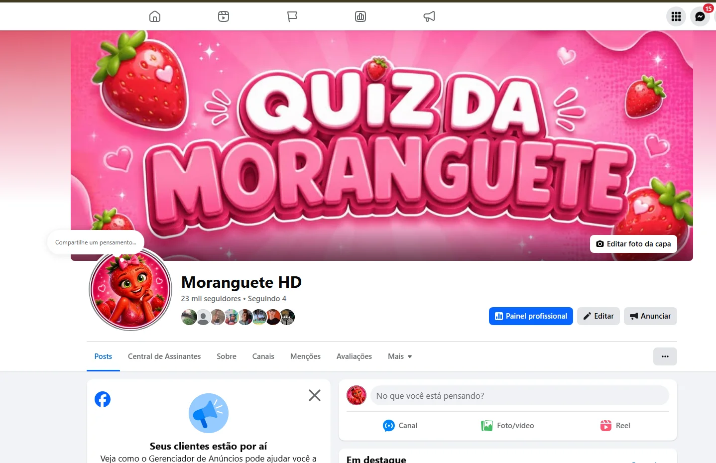 Conta Facebook de Outros com 3K+ Seguidores | Alto Engajamento • Muito Ativa - Imagem Principal