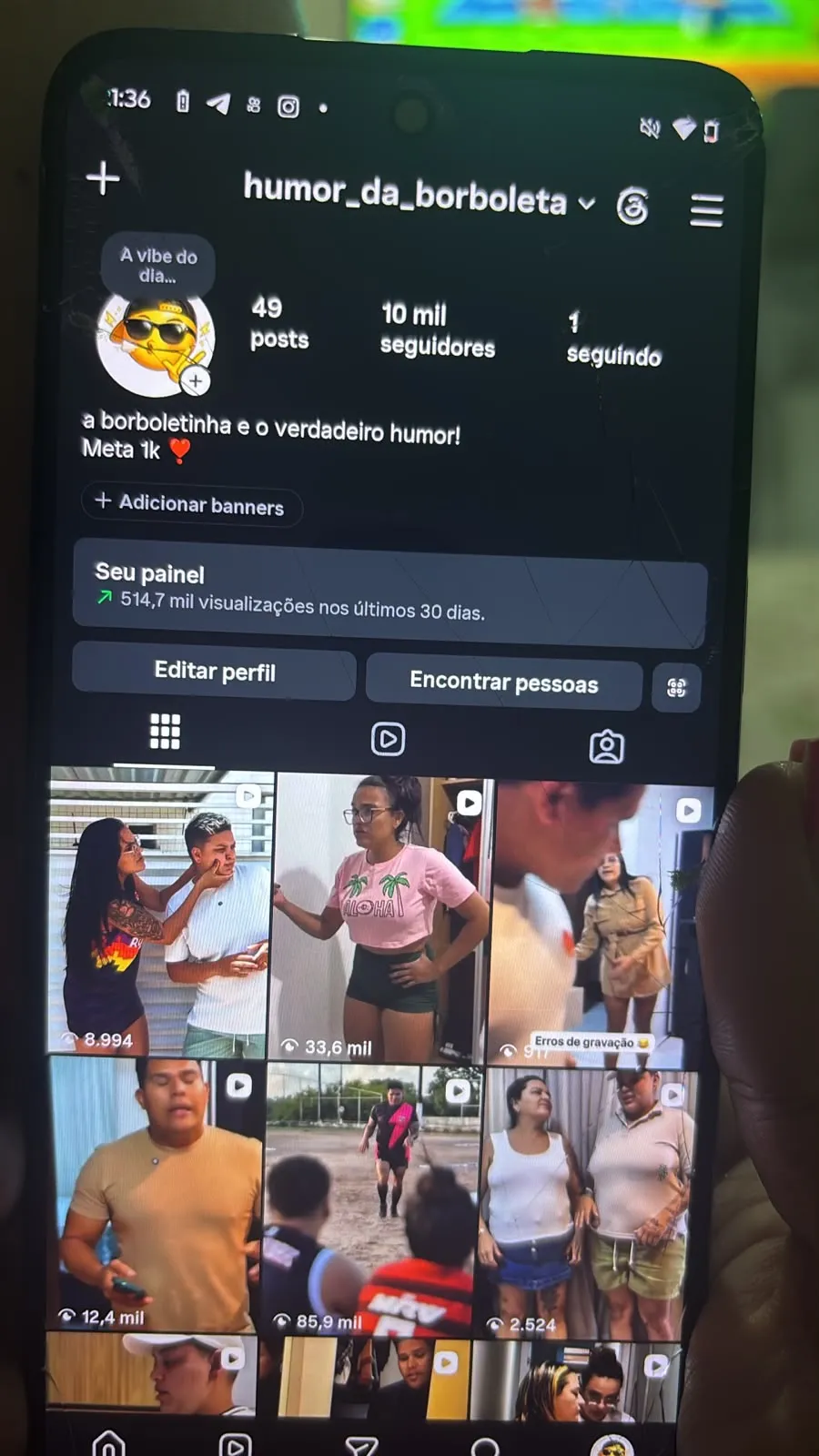 Conta Instagram de Humor com 10K+ Seguidores | Alto Engajamento • Muito Ativa - Imagem Principal