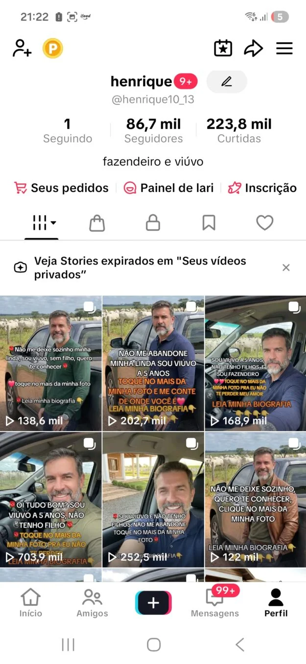 Conta Tiktok de Humor com 86K+ Seguidores | Alto Engajamento • Muito Ativa - Imagem Principal