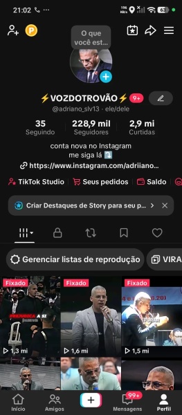 Conta Tiktok de Religião e Espiritualidade com 228K+ Seguidores | Alto Engajamento • Muito Ativa