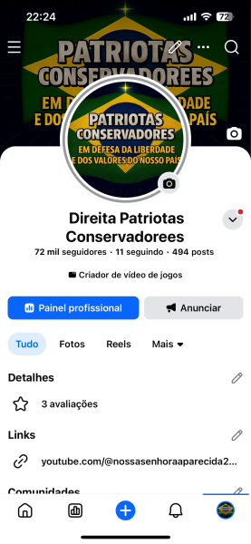 Conta Facebook de Outros com 10K+ Seguidores - Monetizada | Alto Engajamento • Muito Ativa
