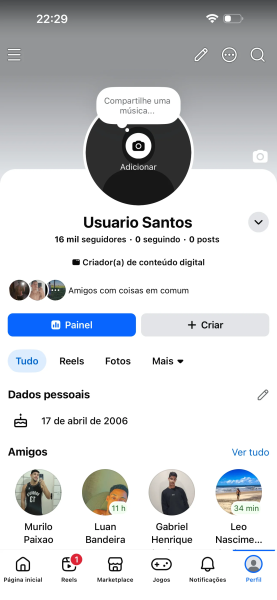 Conta Facebook de Outros com 16K+ Seguidores - Monetizada | Alto Engajamento • Muito Ativa