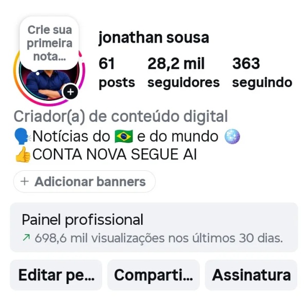 Conta Instagram de Outros com 10K+ Seguidores | Alto Engajamento • Muito Ativa