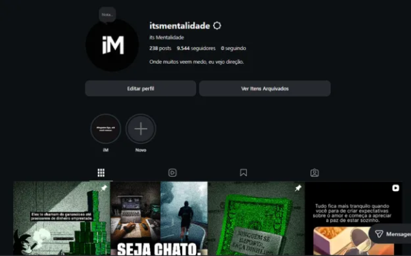 Conta Instagram de Motivação, Luxo e Empreendedorismo com 9K+ Seguidores | Alto Engajamento • Muito Ativa