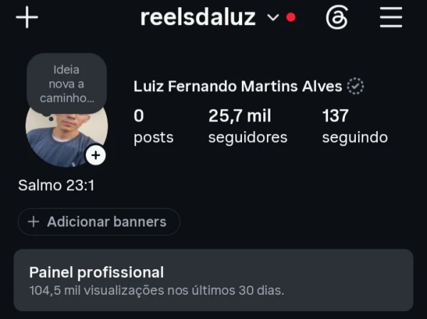 Conta Instagram de Outros com 25K+ Seguidores | Alto Engajamento • Muito Ativa