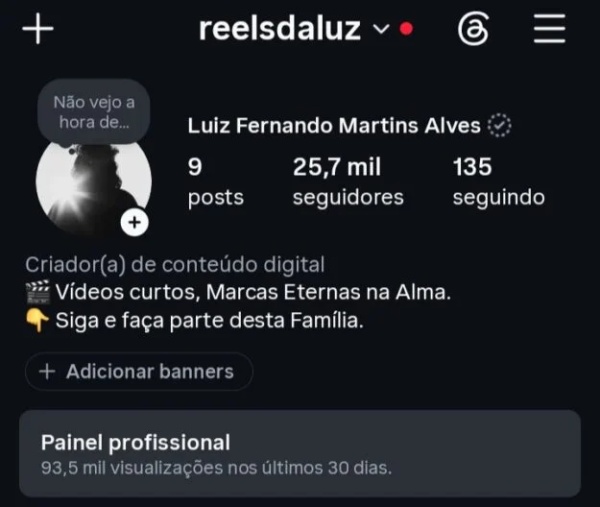 Conta Instagram de Outros com 25K+ Seguidores | Alto Engajamento • Muito Ativa