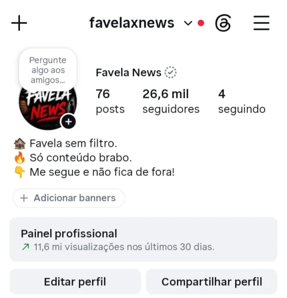 Conta Instagram de Outros com 26K+ Seguidores | Alto Engajamento • Muito Ativa