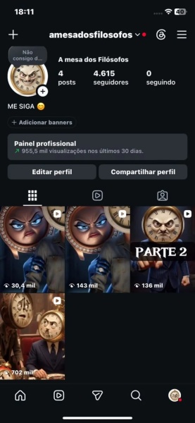 Conta Instagram de Outros com 4K+ Seguidores | Alto Engajamento • Muito Ativa