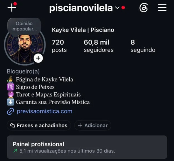 Conta Instagram de Religião e Espiritualidade com 60K+ Seguidores | Alto Engajamento • Muito Ativa