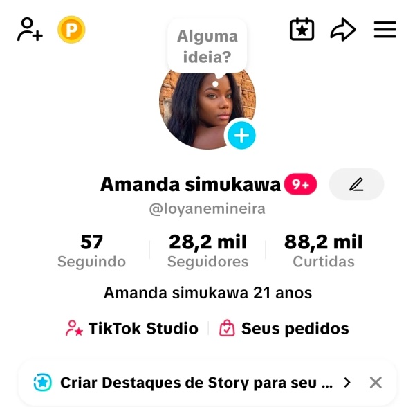 Conta Tiktok de Outros com 10K+ Seguidores | Alto Engajamento • Muito Ativa