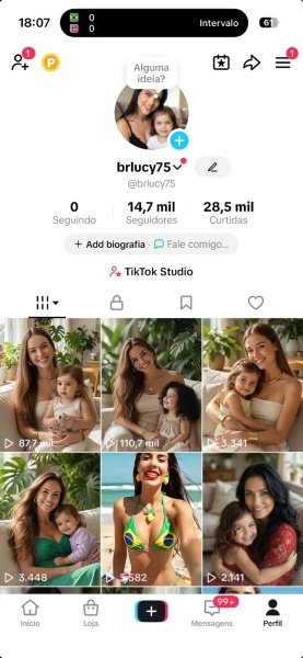 Conta Tiktok de Outros com 14K+ Seguidores | Alto Engajamento • Muito Ativa