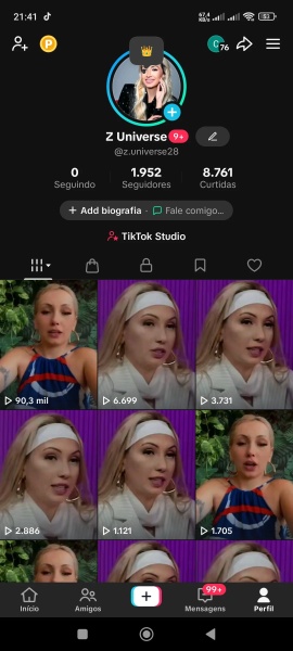 Conta Tiktok de Outros com 2K+ Seguidores | Alto Engajamento • Muito Ativa