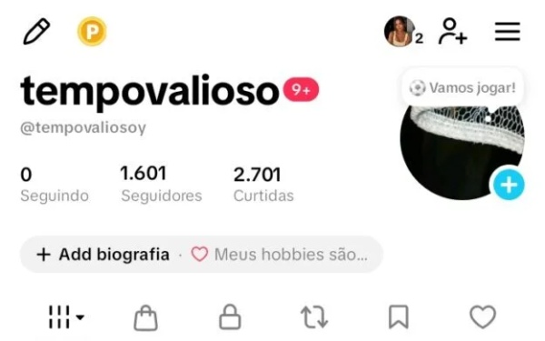 Conta Tiktok de Outros com 1K+ Seguidores | Alto Engajamento