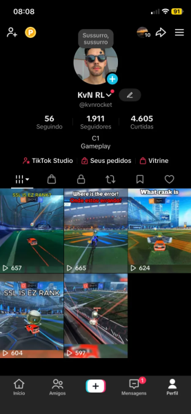 Conta Tiktok de Outros com 1K+ Seguidores | Alto Engajamento