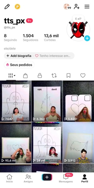 Conta Tiktok de Humor com 1K+ Seguidores | Alto Engajamento • Muito Ativa