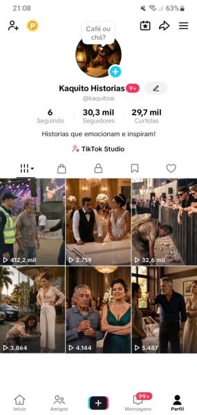 Conta Tiktok de Outros com 30K+ Seguidores | Alto Engajamento • Muito Ativa
