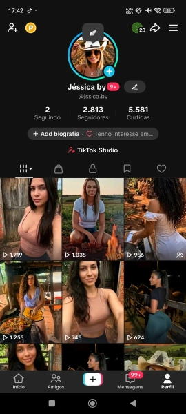 Conta Tiktok de Cabelos e Penteados com 2K+ Seguidores | Alto Engajamento • Muito Ativa