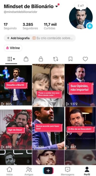 Conta Tiktok de Motivação, Luxo e Empreendedorismo com 3K+ Seguidores | Alto Engajamento • Muito Ativa