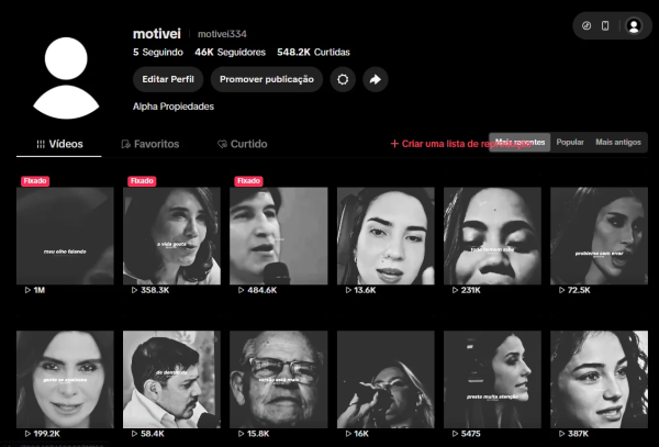 Conta Tiktok de Motivação, Luxo e Empreendedorismo com 46K+ Seguidores | Alto Engajamento • Muito Ativa