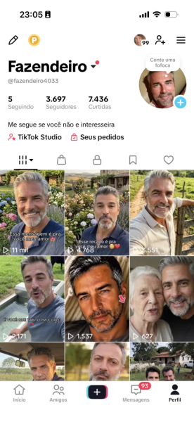 Conta Tiktok de Outros com 3K+ Seguidores | Alto Engajamento • Muito Ativa